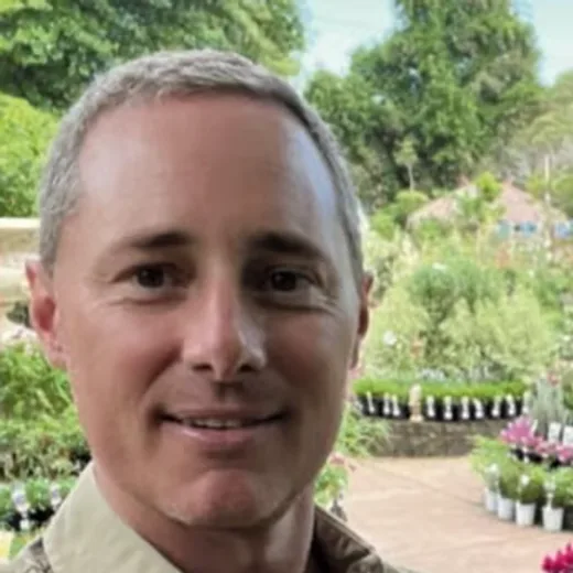 Tom from Major Tom Gardening in a garden setting